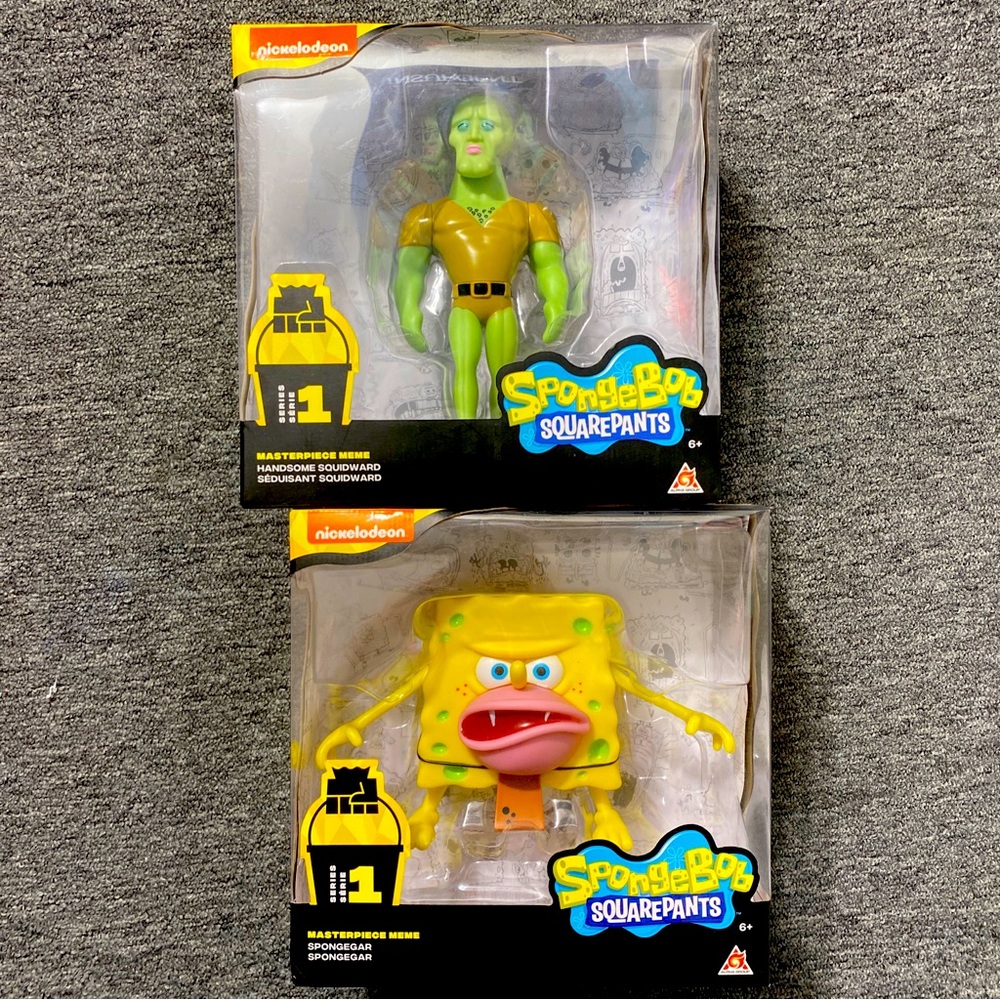 Spongebob Squarepants Masterpiece Meme 8” Handsome Squidward & Spongegar